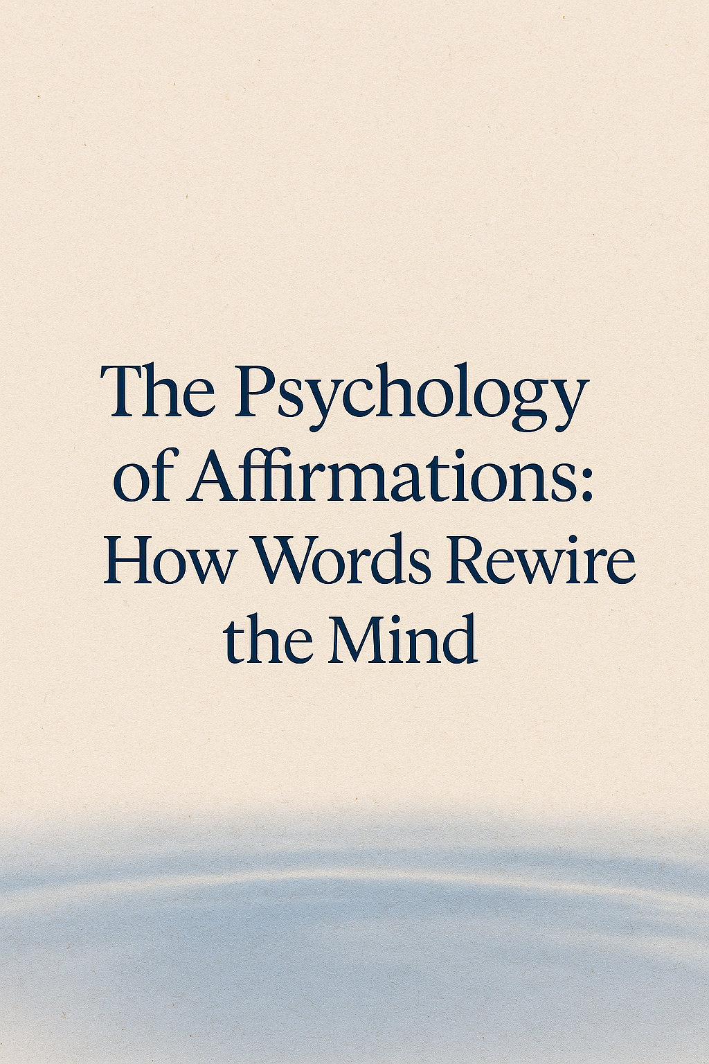 The Psychology of Affirmations: How Words Rewire the Mind