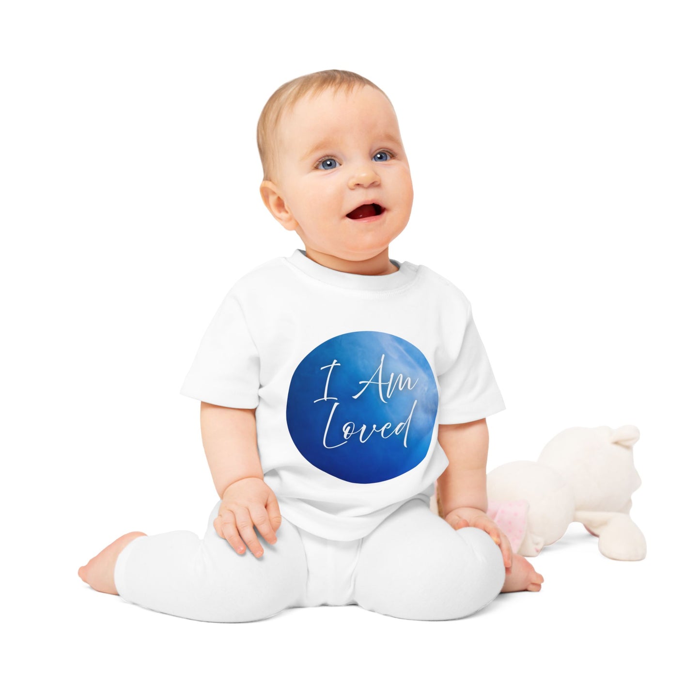 Baby T-Shirt - You are so loved little one blue