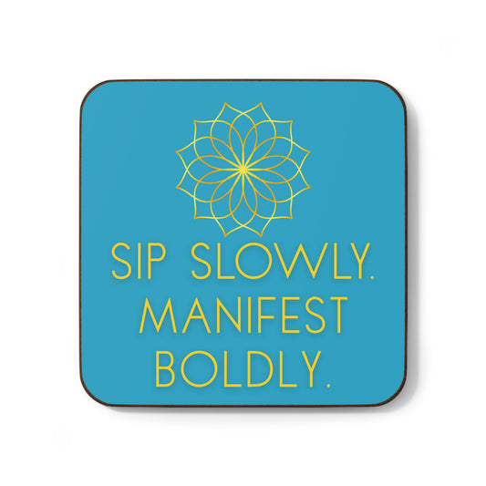 Coaster Set: Sip Slowly Blue